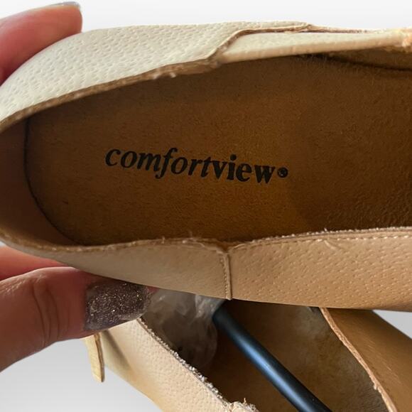 Comfortview Noemi Beige Faux Nubuck Comfort Slip-on Monk Strap Loafer Size 9.5WW - Picture 13 of 15